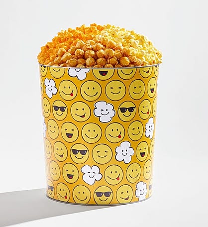 Make You Smile 3 1/2 Gallon 3 Flavor Popcorn Tin